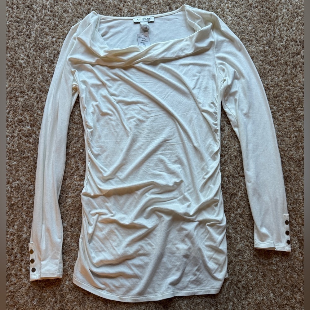 NWT White House Black Market Top Shirt Womens Small Tunic